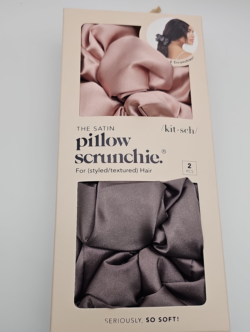 Kitsch Satin Pillow Hair Scrunchies Set of 2